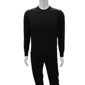 Ferrante Mens Black Merino Wool Pullover Crewneck Size IT 50